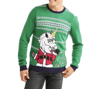 Jolly Sweaters Ugly Christmas Pullover Sweater Mens M Novelty Party 2300